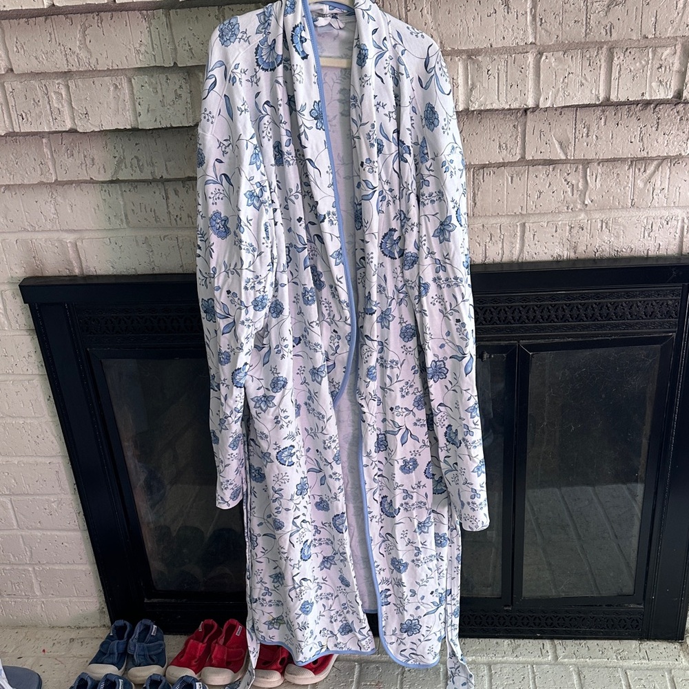 Lake Pajamas Blue and White Women's Robe